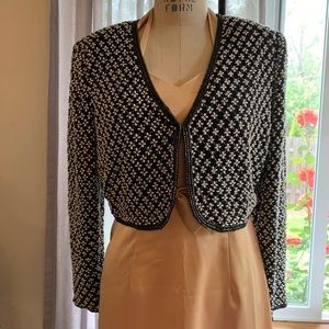 Vintage Laurence Kazar New York beaded evening jacket